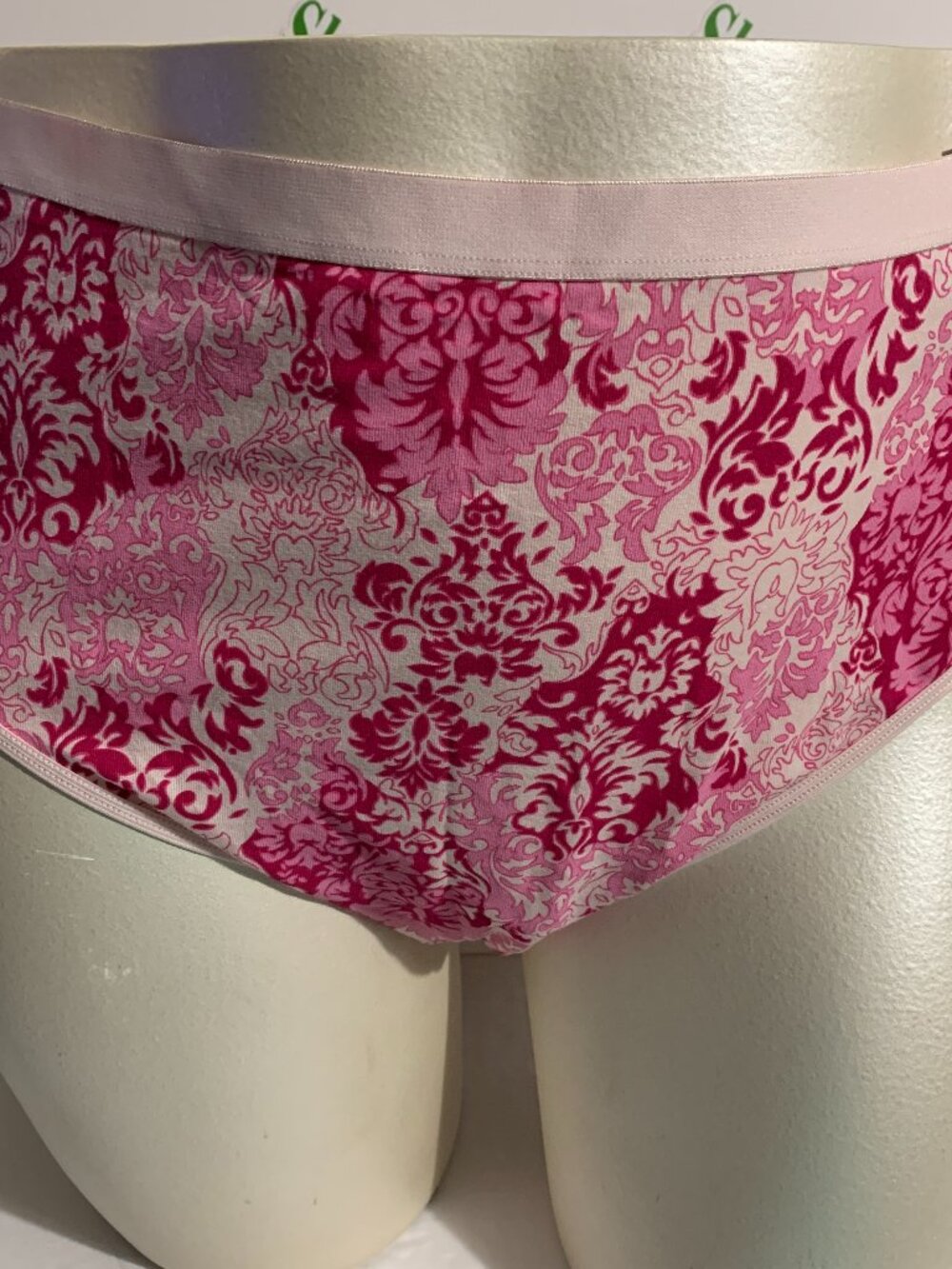 Catherines Serenada High Cut Panties Underwear Cotton Blend Pink Plus 15 or 5X